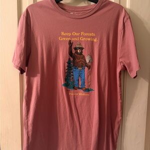 Smokey Bear Pink Tee